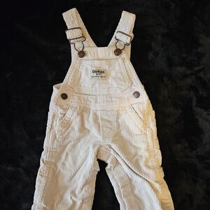 OshKosh B'gosh Cream Corduroy Overalls 3 Months